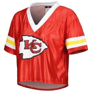 Kansas City Chiefs Women's V-Neck Crop Football Jersey